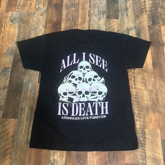 Assholes live forever t-shirt L (3537) NWOT - Picture 3 of 3